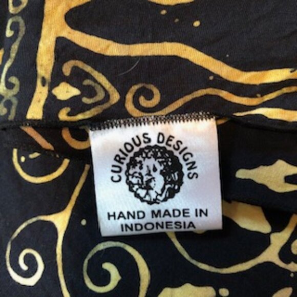 3/$15 Curious Designs Santa Fe Indonesian Batik Hand Made Oblong Rayon Scarf - Picture 5 of 6
